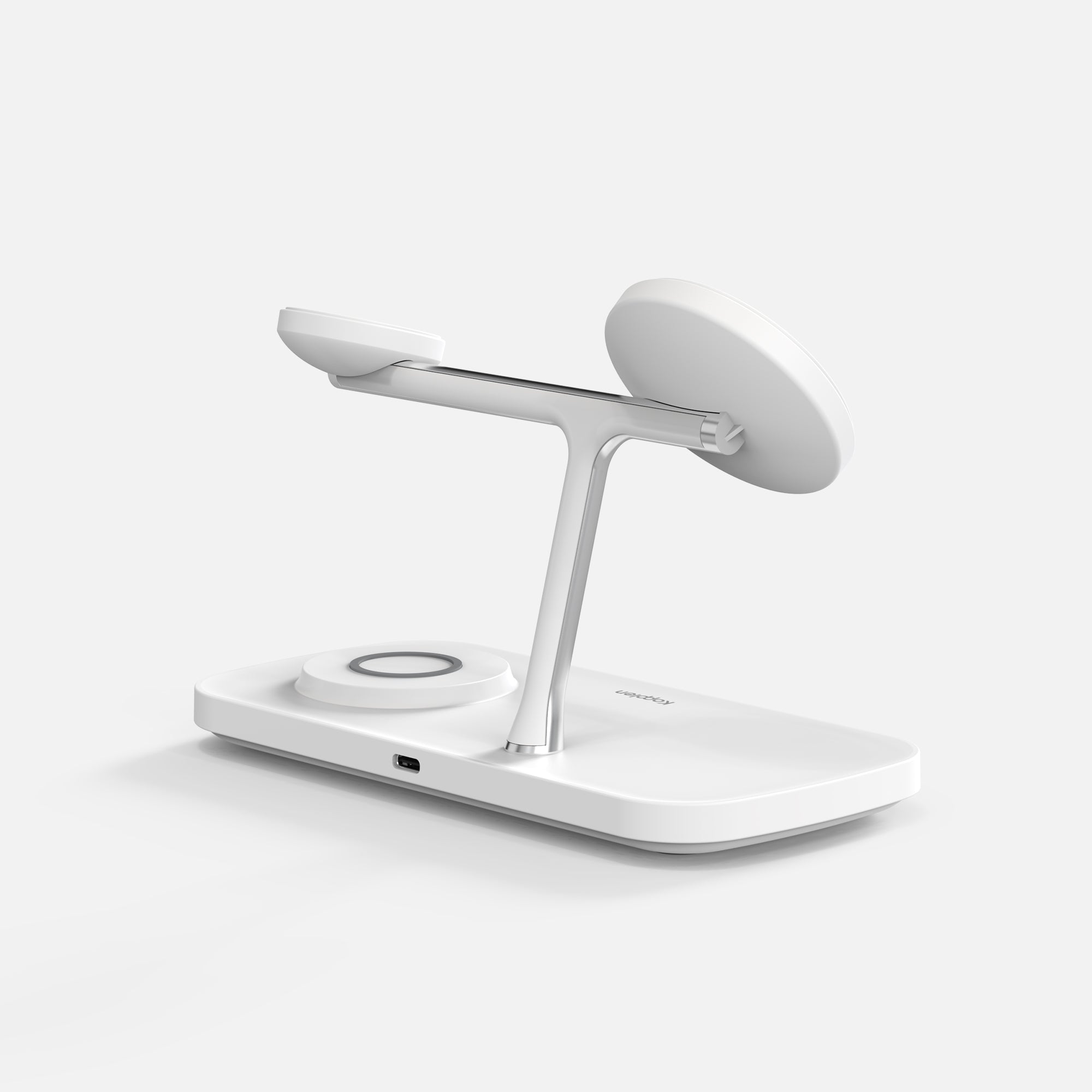 Rear side view of 3-in-1 charging station