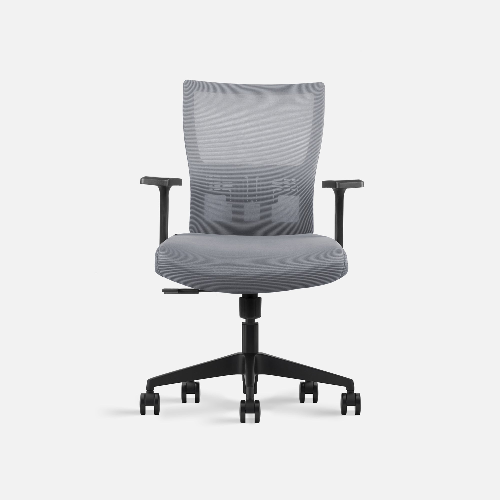 Front of grey office chair