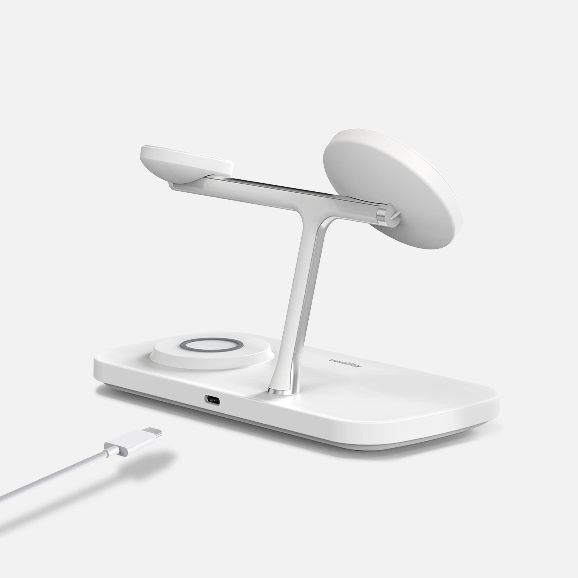 Rear quarter of charging station with usb-c cable