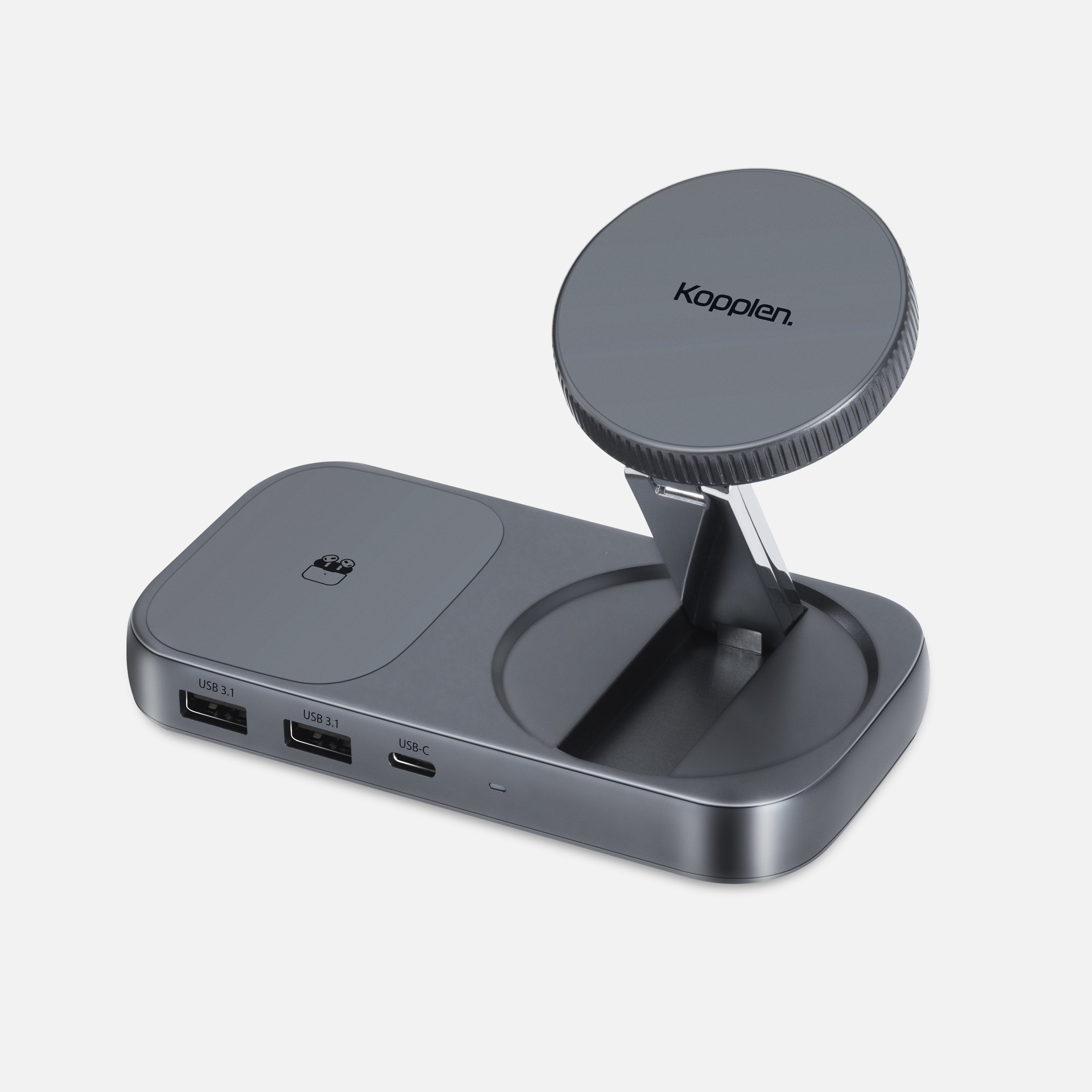 Docking Station | Wireless iPhone & AirPods Charger, Extend Display, 10Gbps, Power Delivery