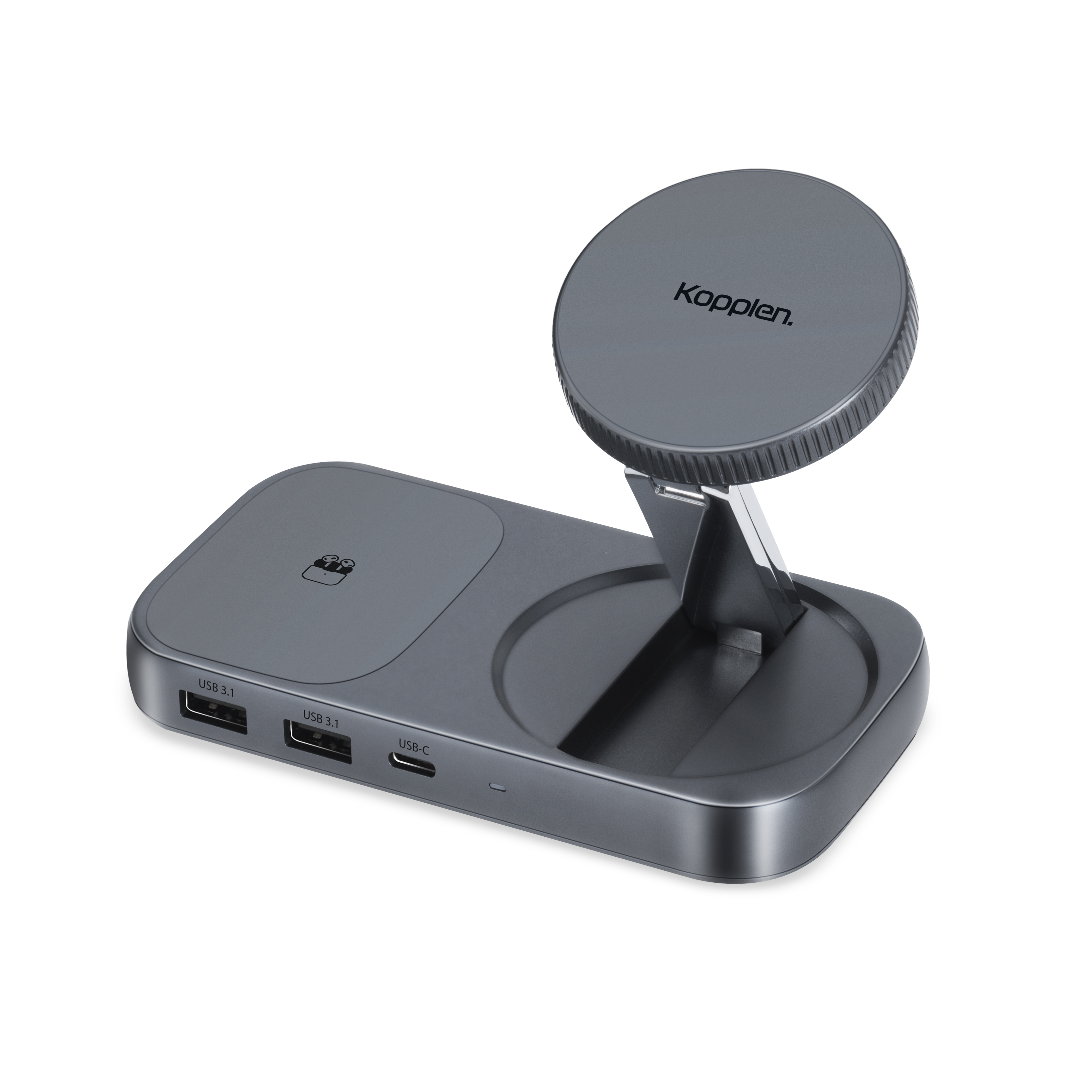 Docking Station | Wireless iPhone & AirPods Charger, Extend Display, 10Gbps, Power Delivery