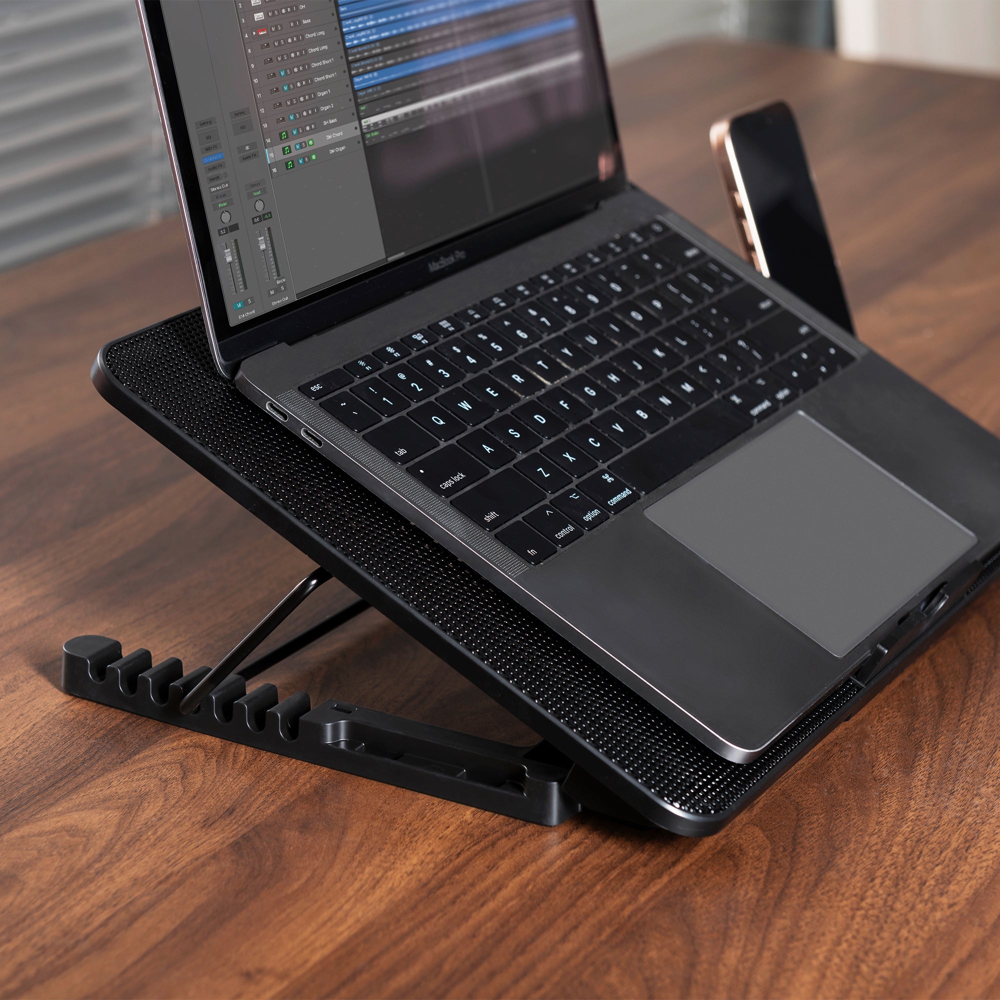 Lightweight Laptop Cooling Stand | Retractable Phone Stand