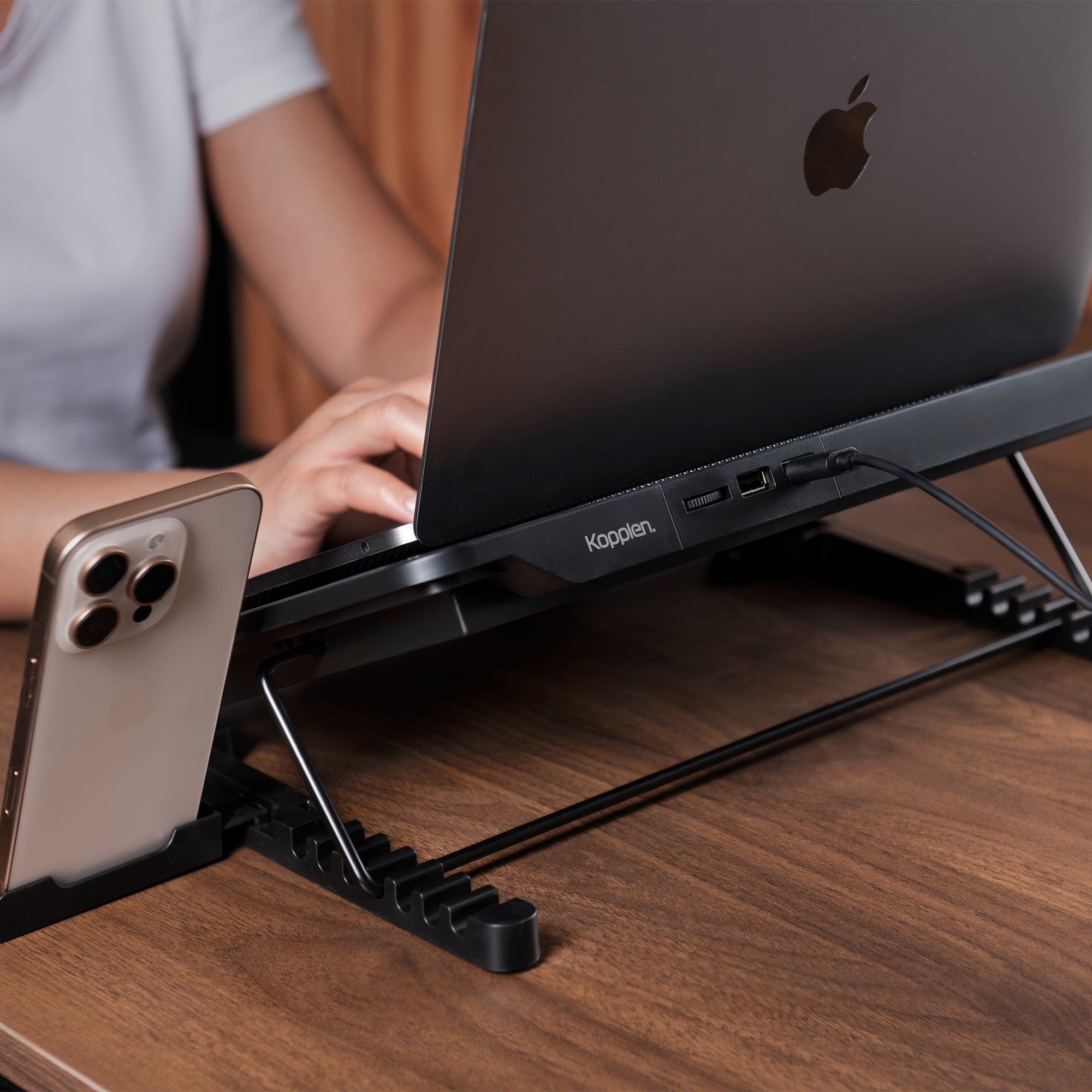 Lightweight Laptop Cooling Stand | Retractable Phone Stand