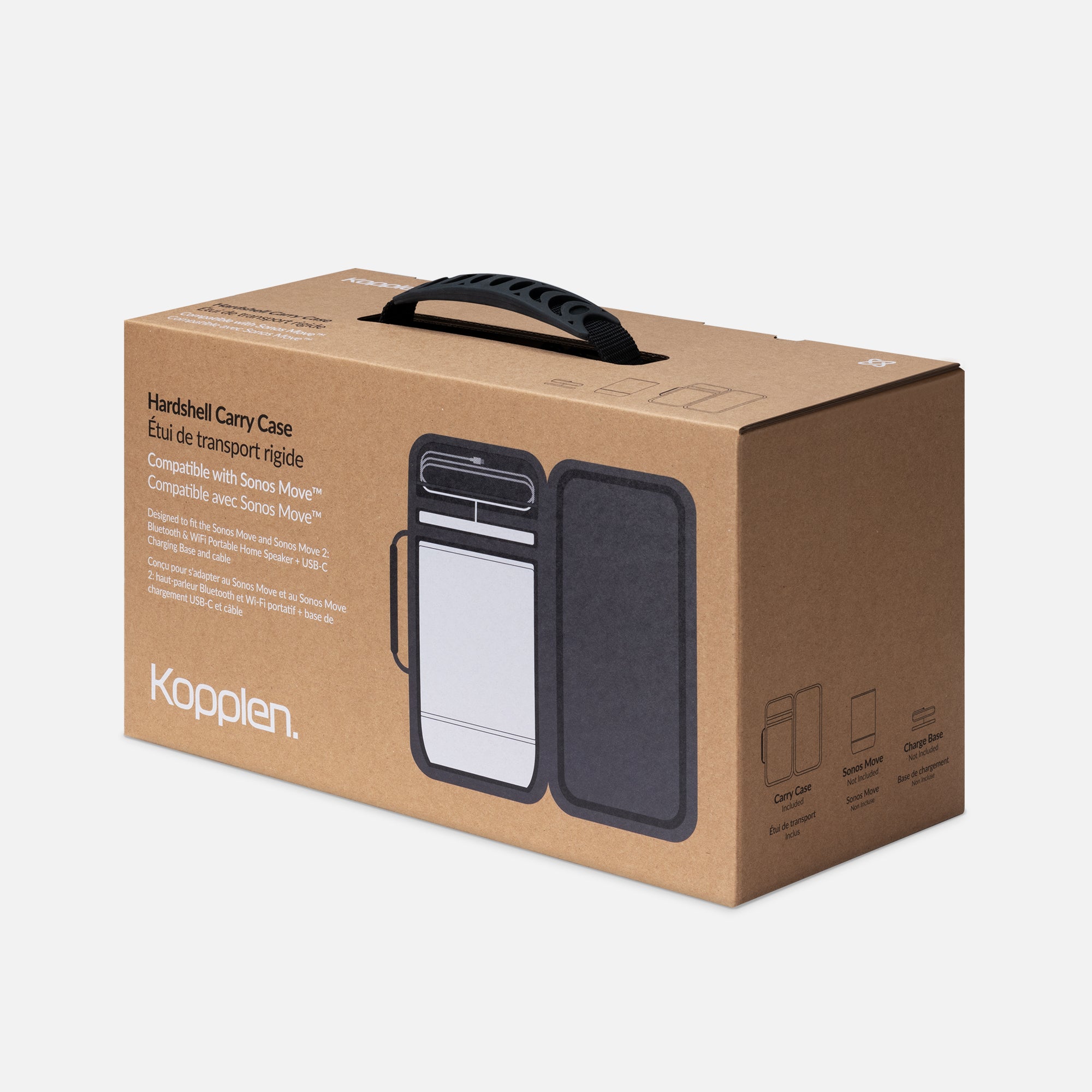 Hardshell Carry Case for Sonos Move & Charge Base | Mesh Storage Pocket