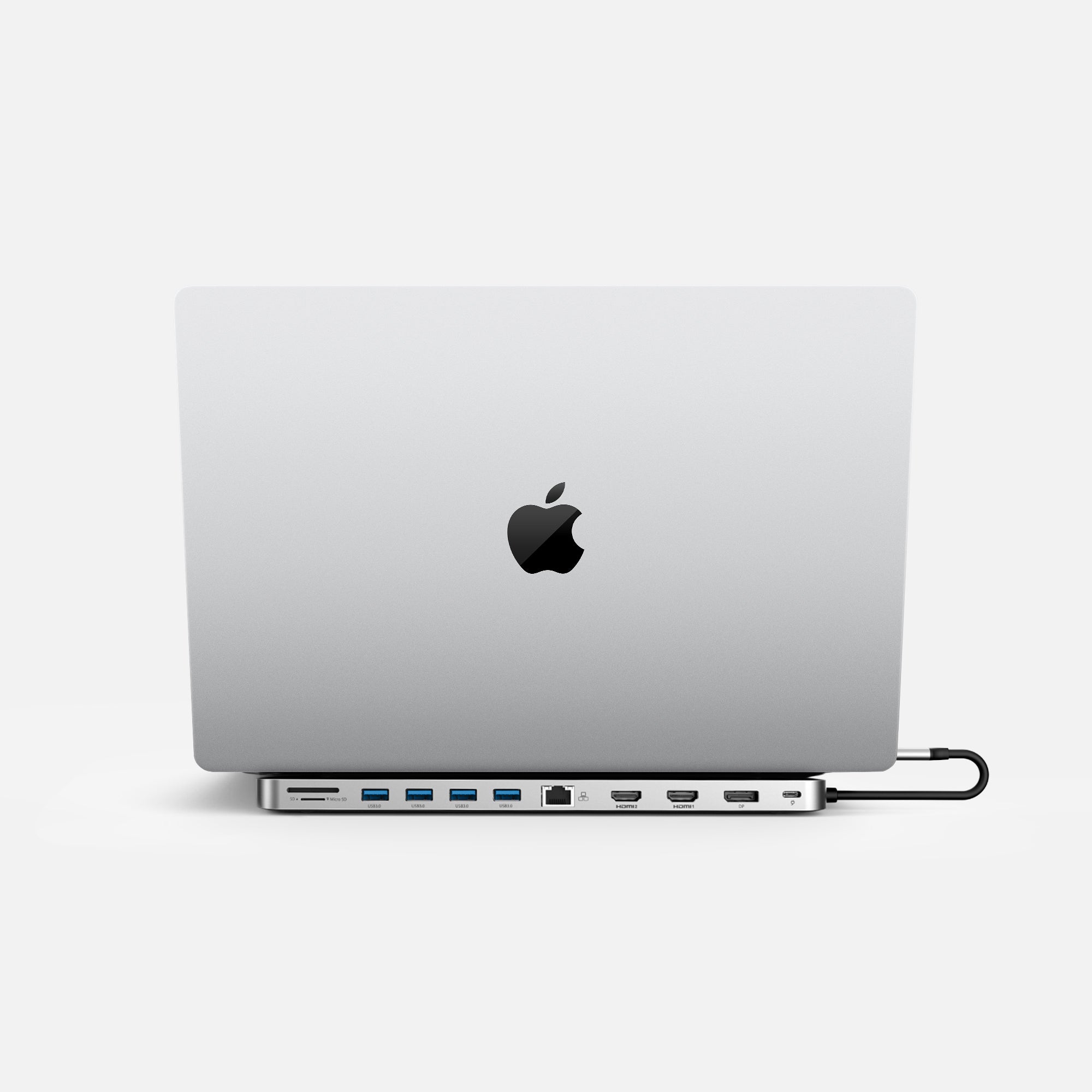 16 inch MacBook Pro laptop on docking station