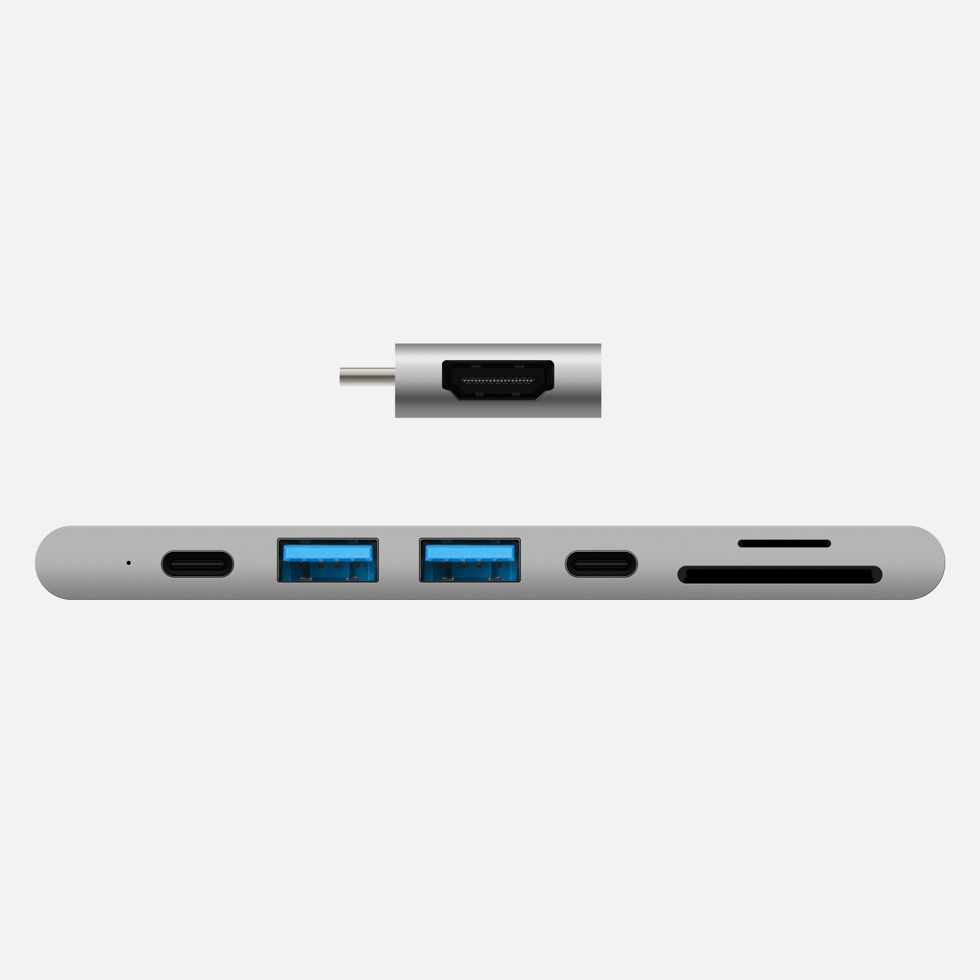 Ports on the fixed hub