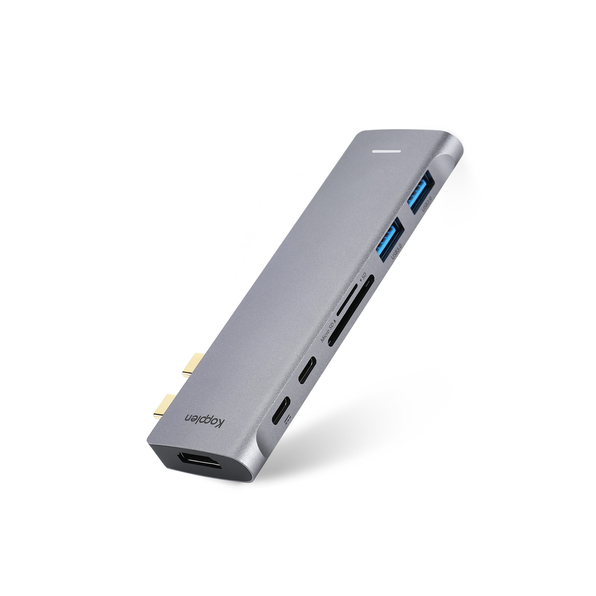 7-Port Dual USB-C Fixed Hub | 4K Video, Data, Power Delivery