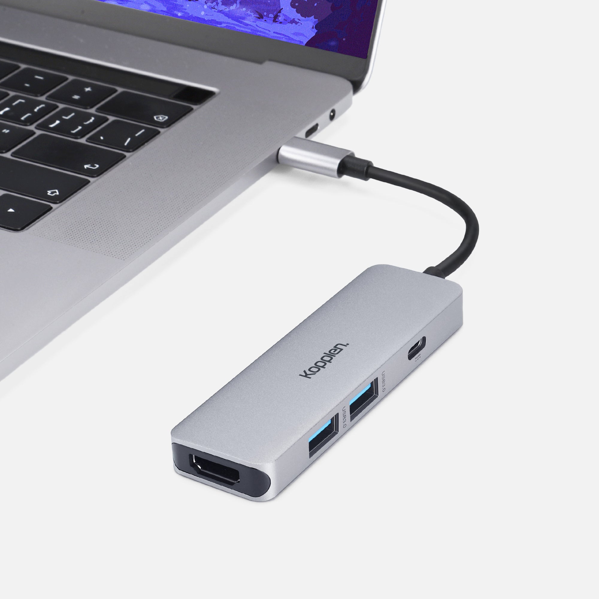 4-Port USB-C Hub | 4K Video, Data, Power Delivery