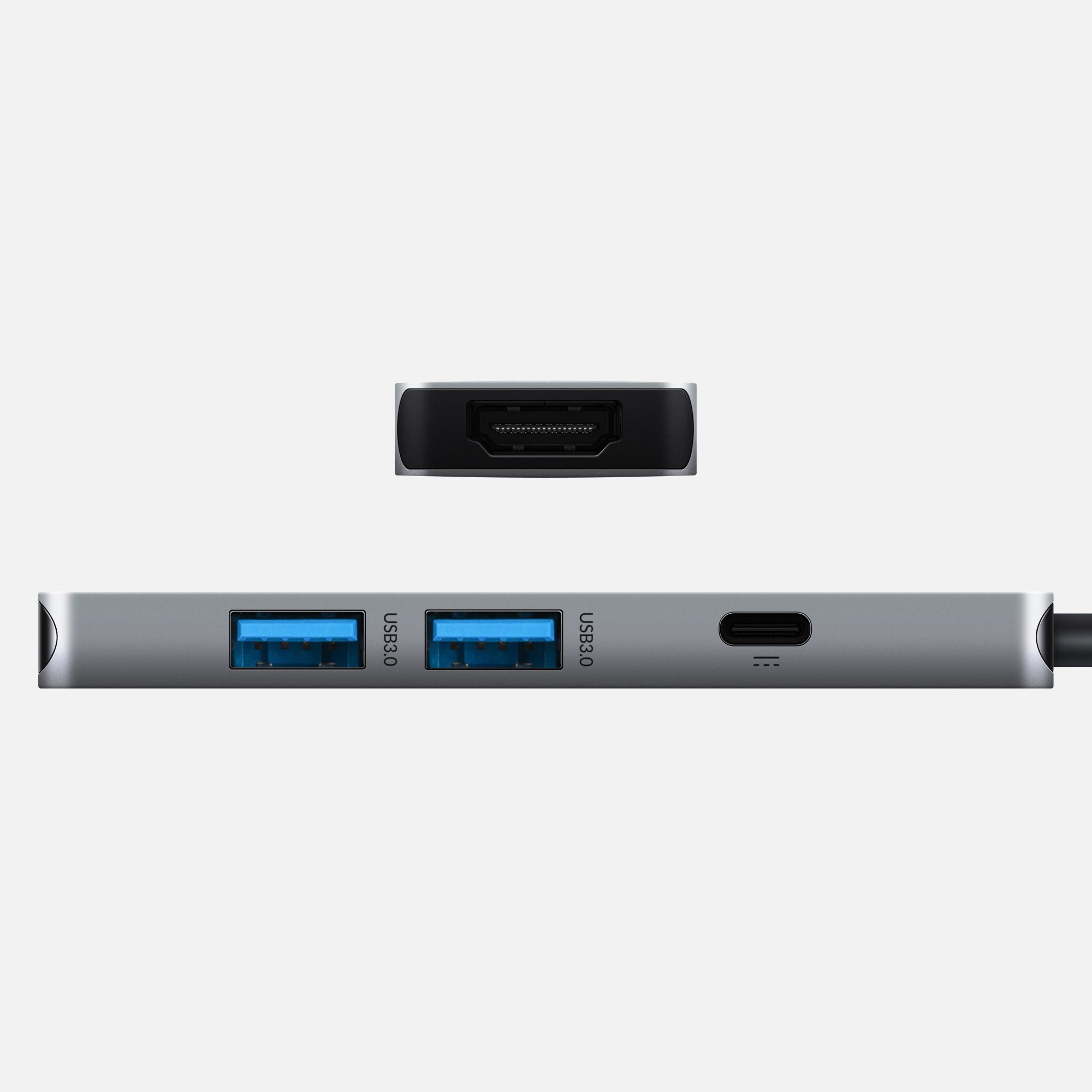 Side and end view to show connectivity ports