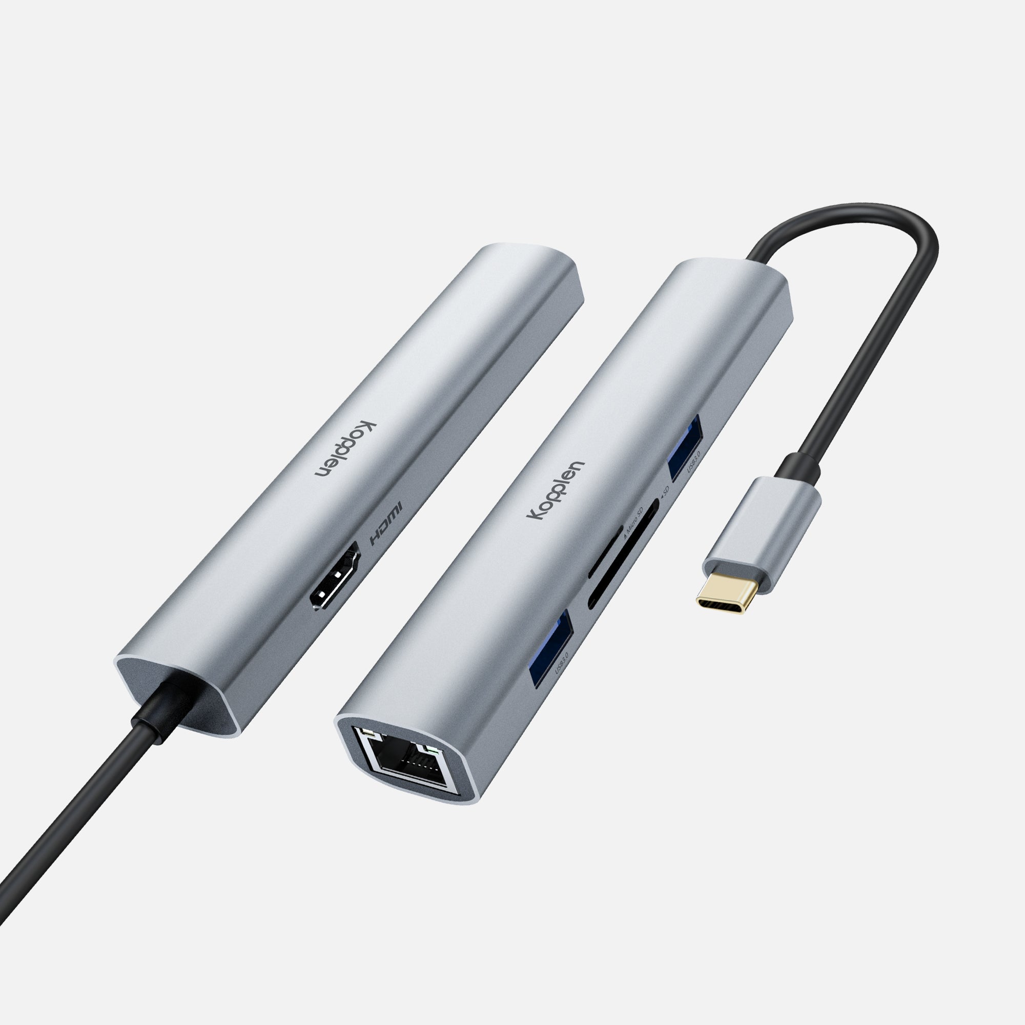 Two hubs showing all connectivity options