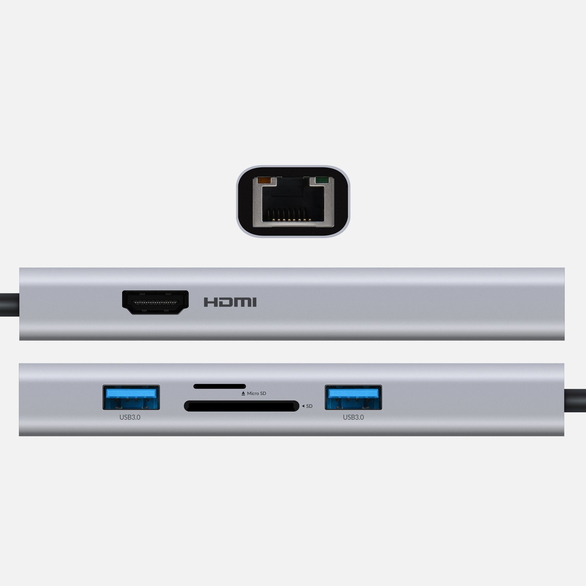 All connectivity ports of hub