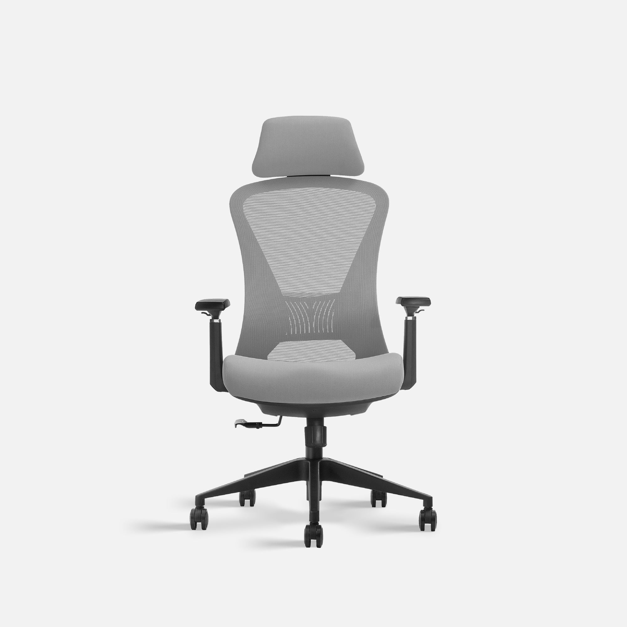 Front of grey office chair