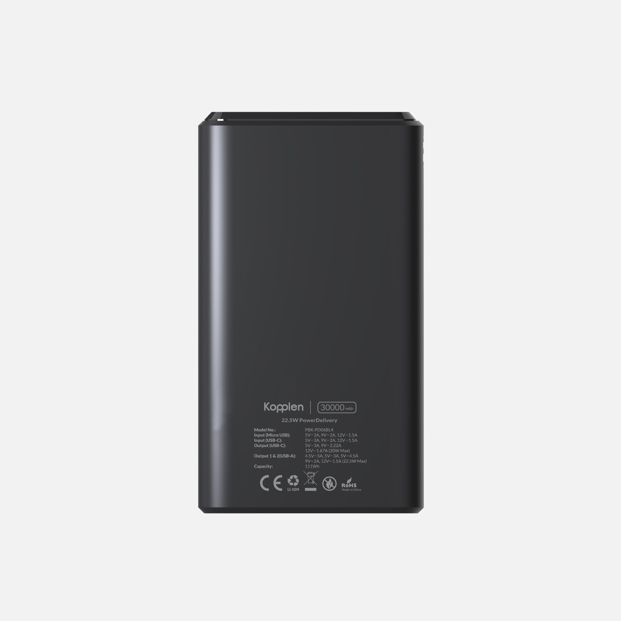 Back of power bank