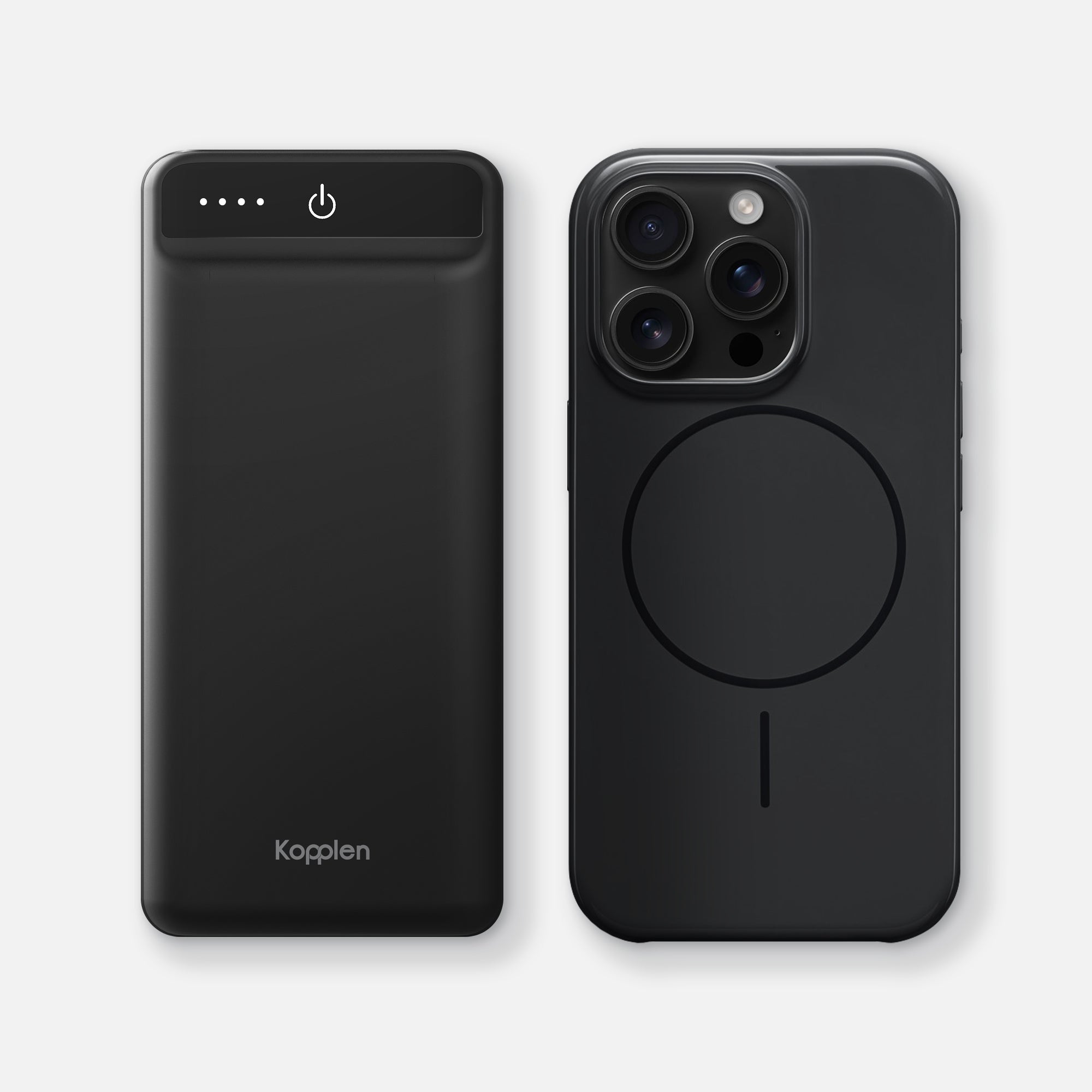 Kopplen Power Bank next to iPhone 16 pro
