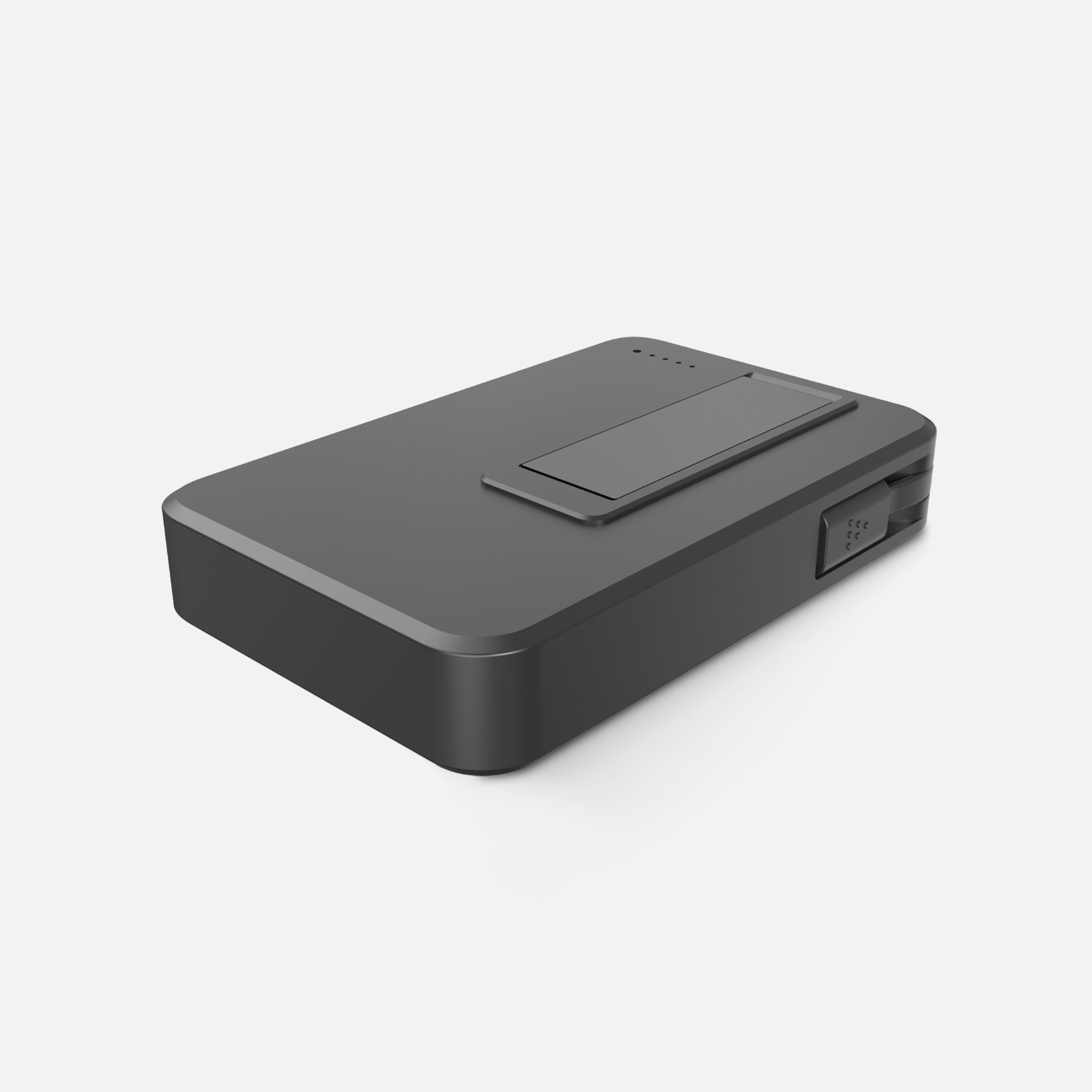 Power bank laying on front