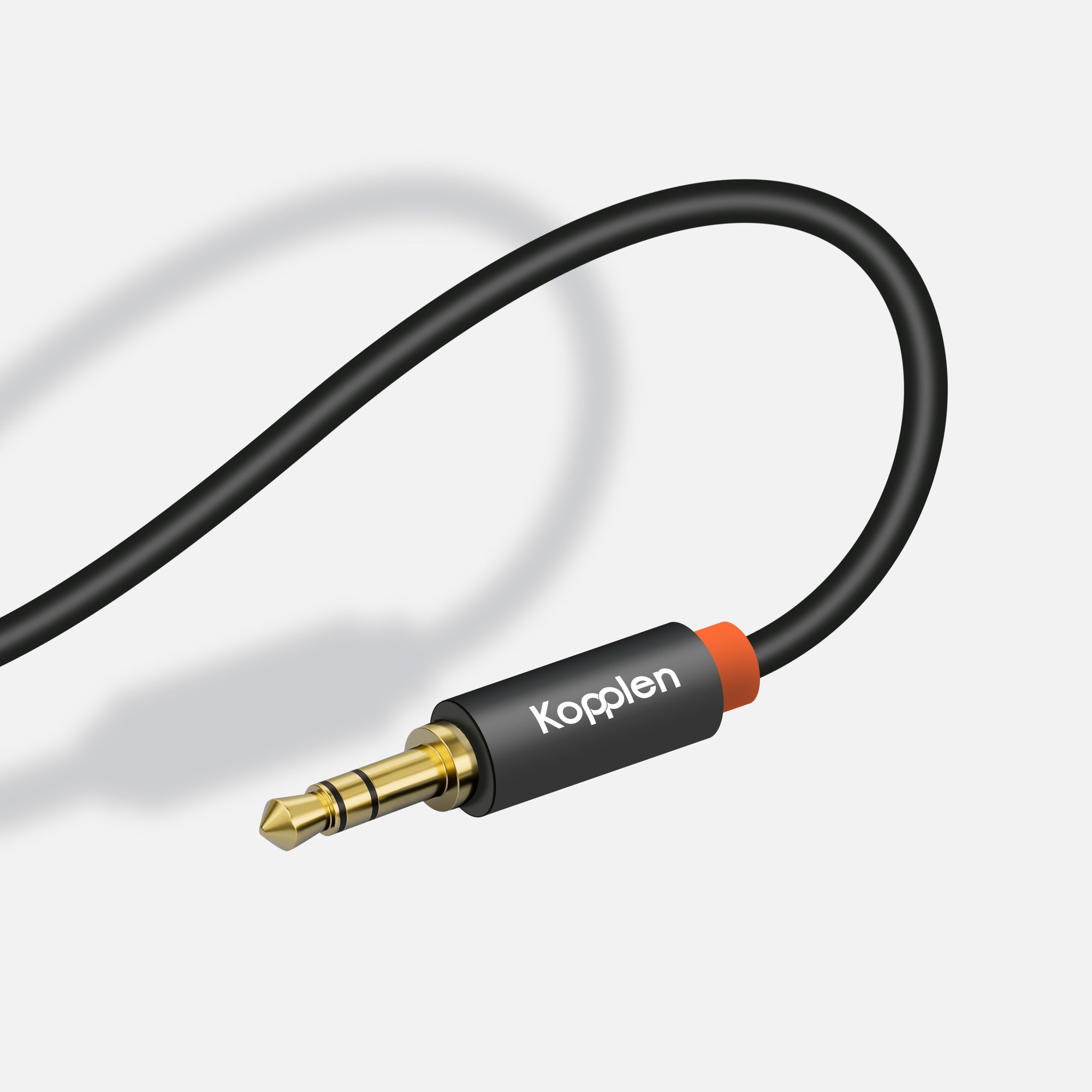 Close up of tip of 3.5mm jack cable