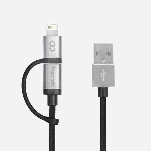 2-in-1 USB-A to Lightning & Micro-USB Cable (1m/3.3ft)