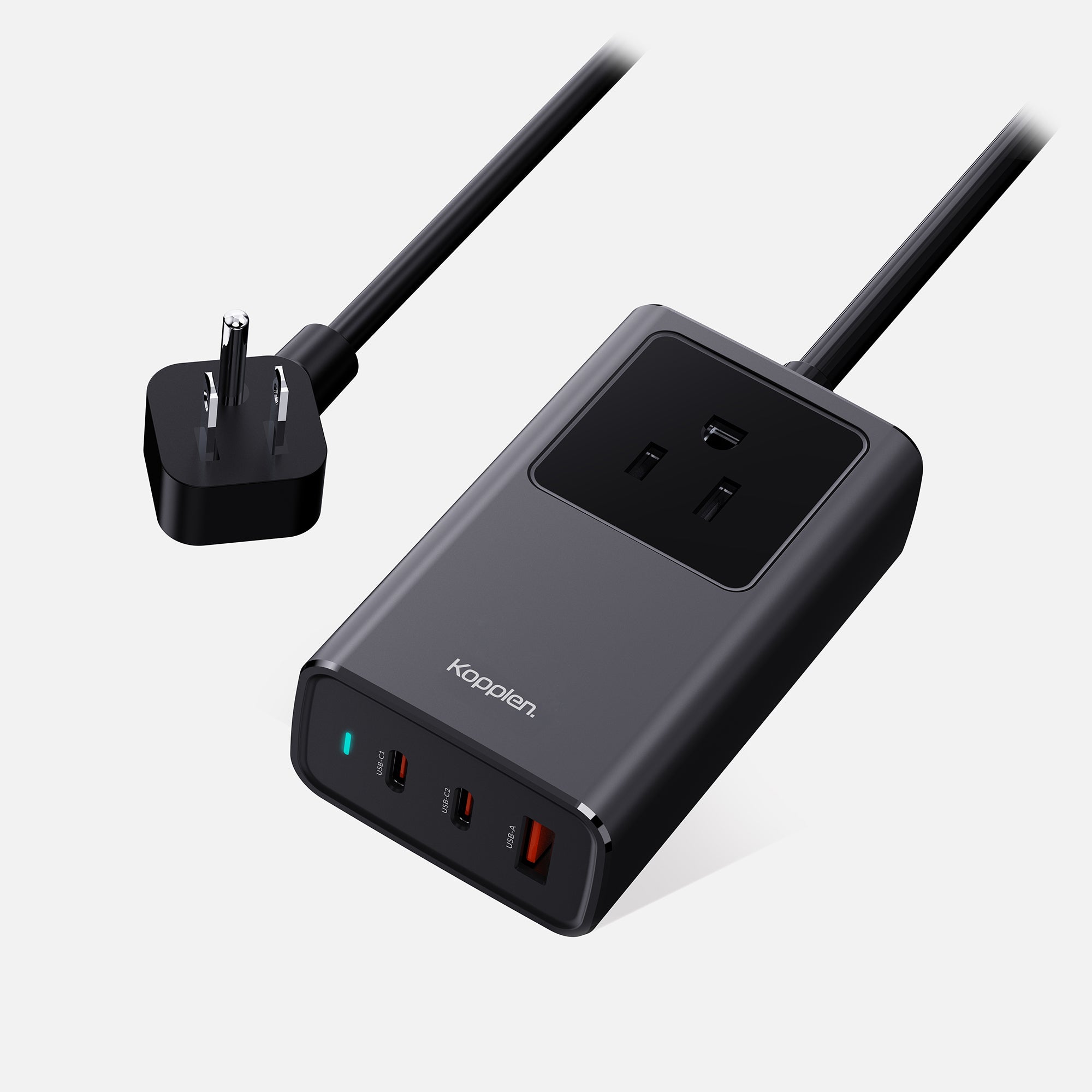 Compact 4-in-1 Charging Station 1200W | US/CA Outlet, 67W USB-C, USB-A