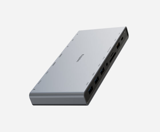 Load image into Gallery viewer, Kopplen 14-in-1 USB-C Docking Station: Universal Compatibility for Dual Monitor Setup on Windows, macOS, Linux, MacBook, Laptops, Computers, TVs, Displays, and Tablets (DCK-STN20SGR)