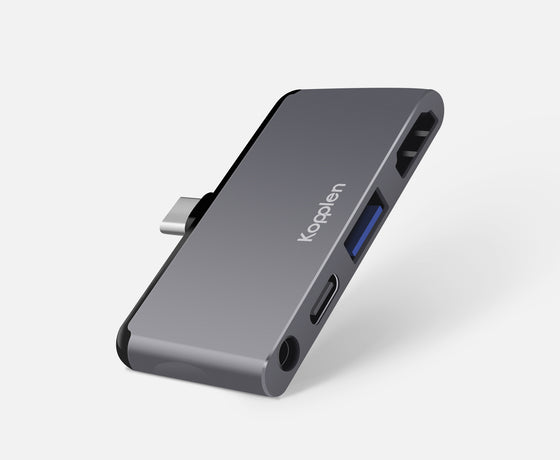 Load image into Gallery viewer, 4-Port USB-C Fixed Hub | 4K Video, Audio, Data &amp; Power Delivery Adapter