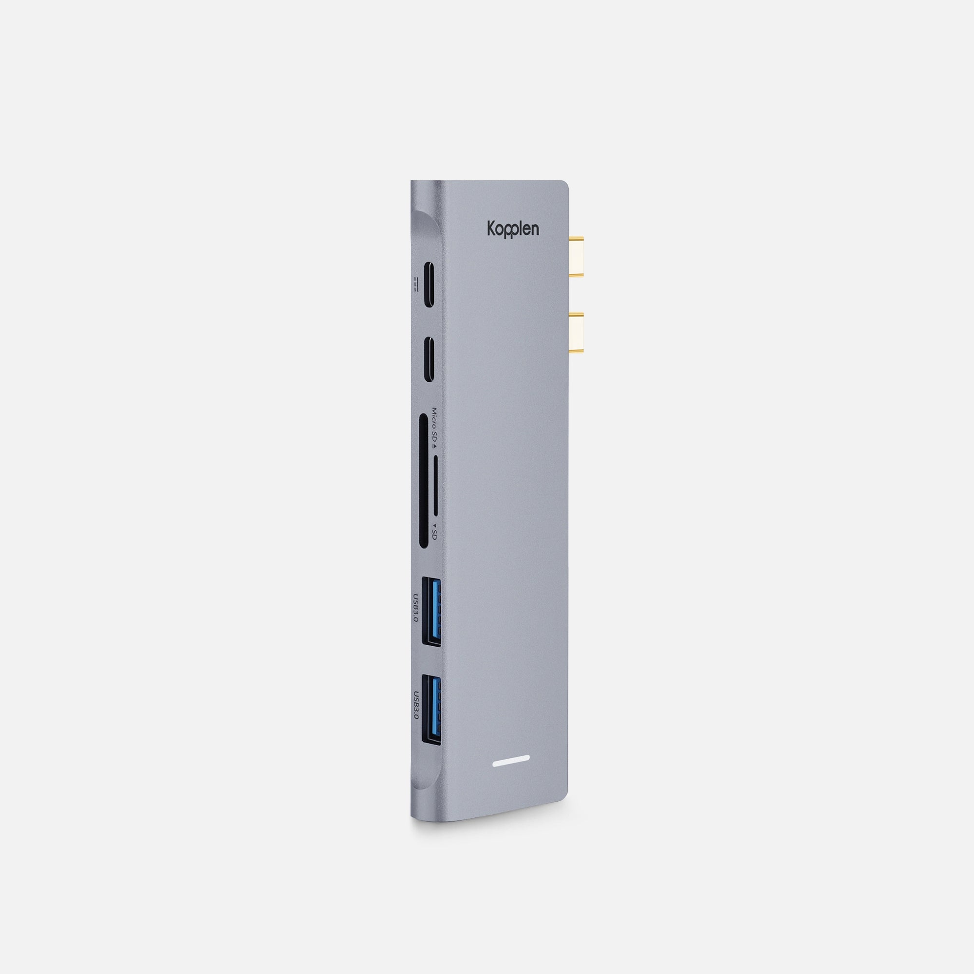 7-Ports Dual USB-C Fixed Hub | 4K Video, Data & Power Delivery Adapter