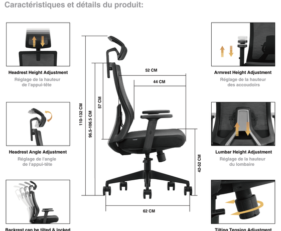 Load image into Gallery viewer, Ergonomic High-Back Mesh Office Chair