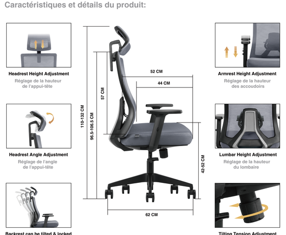 Load image into Gallery viewer, Ergonomic High-Back Mesh Office Chair