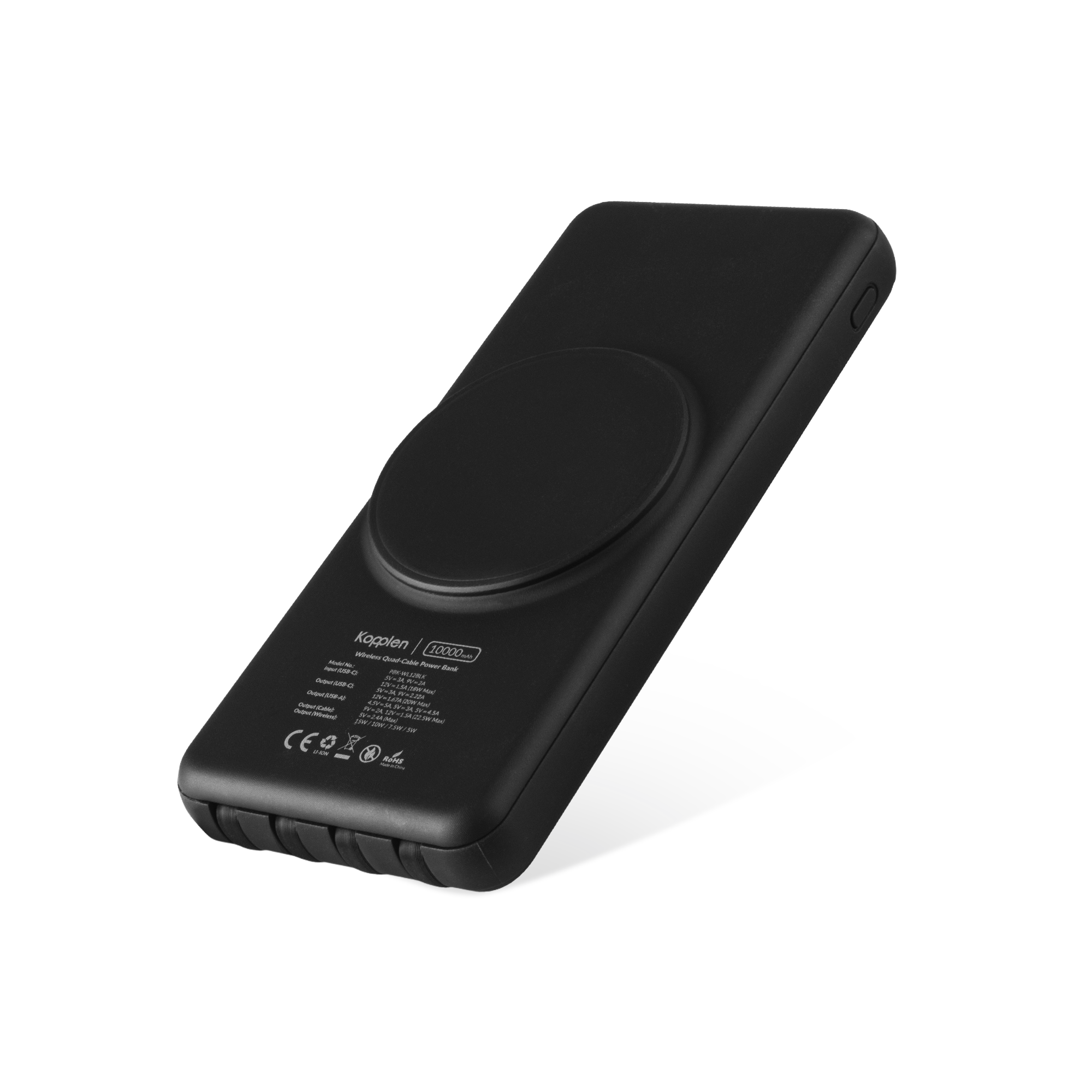 Power Bank 10,000mAh | Magnetic Wireless Charger, Multi-Output Charging Cables