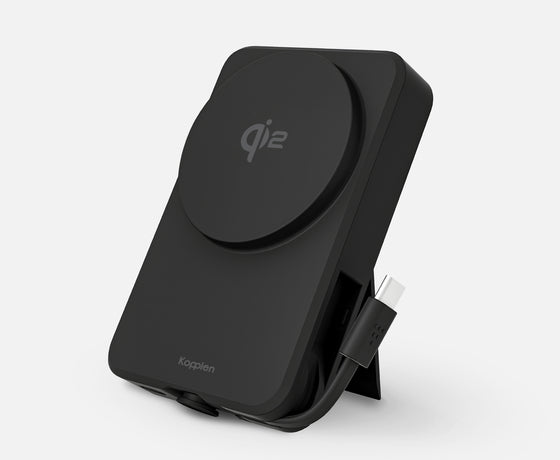 Load image into Gallery viewer, Wireless Qi2 Power Bank 8,000mAh | Built-in USB-C Cable