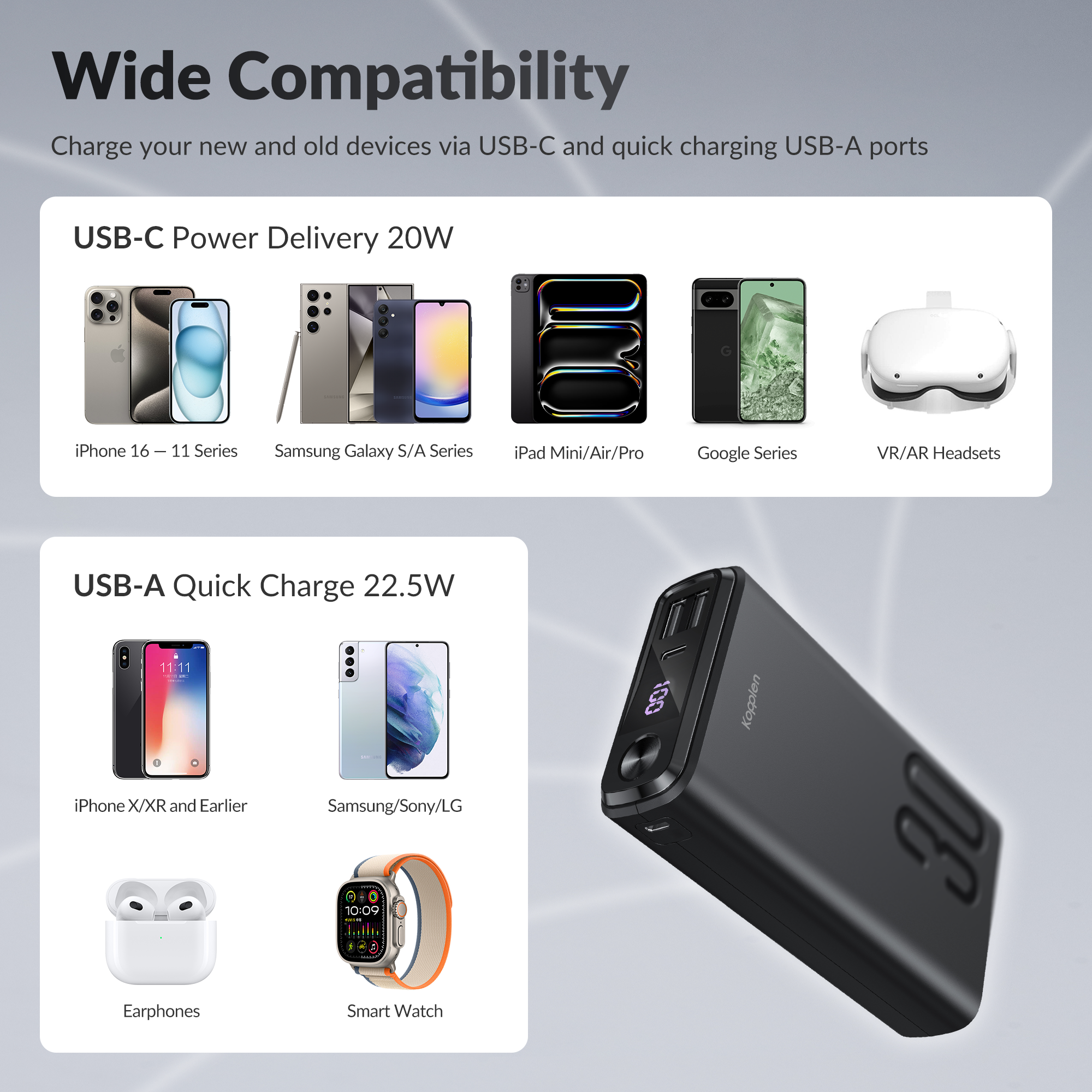 Power Bank 30,000mAh | Ultra-Capacity Portable Charger