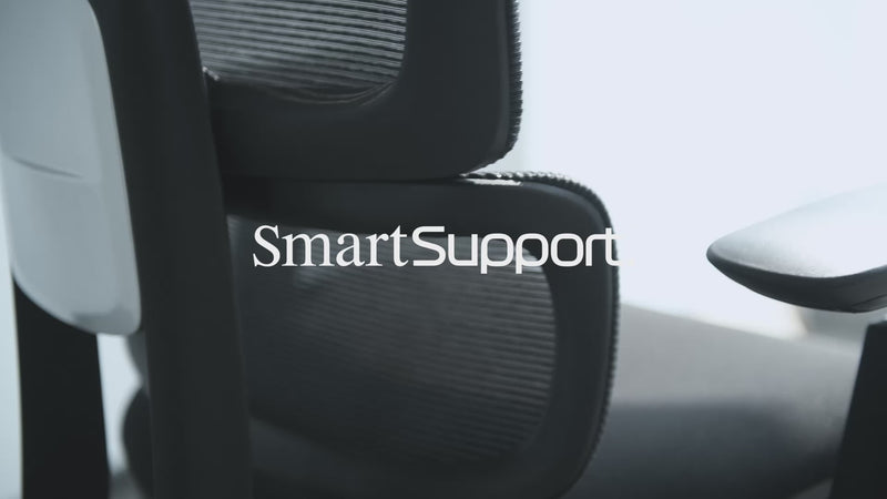 various slow motion shots of office chair with SmartSupport overlayed on top