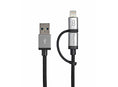 Load image into Gallery viewer, Kopplen 2-in-1 Lightning + Micro USB Charge/Sync USB Cable 3.3 FT (KCBL-LIG04SGR-3)