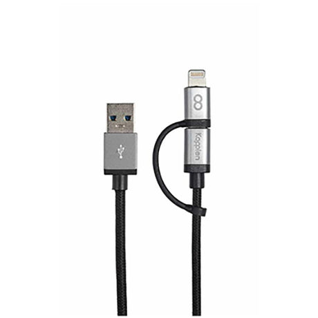 Load image into Gallery viewer, Kopplen 2-in-1 Lightning + Micro USB Charge/Sync USB Cable 3.3 FT (KCBL-LIG04SGR-3)